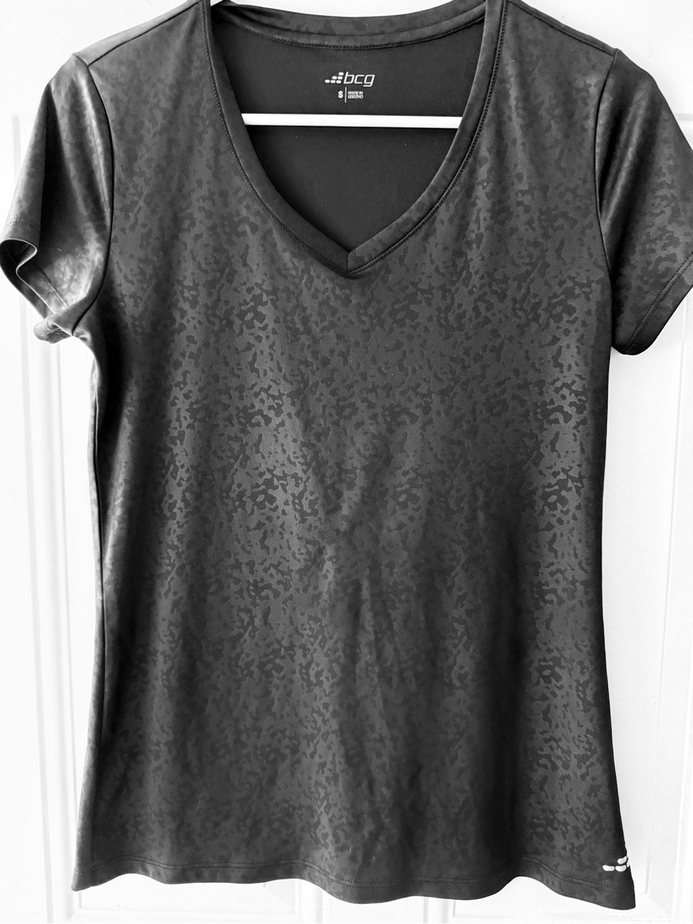 bcg Black V-Neck Short Sleeve Active Tee